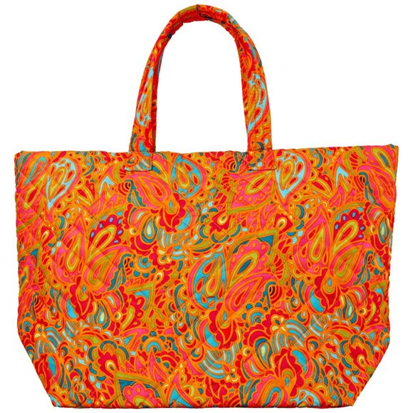 Sally Spring Flare Tote Paisly Print by Angel Beauty US - Picture 1 of 5